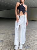 Star Lace Up Backless
