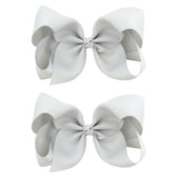 6'' Solid Color Grosgrain Ribbon Bows Hair Clips For Cute Girls Large Handmade Hairpins Barrettes Kids Hair