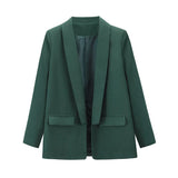 Elegant Long Sleeve Turn-down Collar Blazer Office Lady Formal Slim Coats 2020 Women's Demi-season Jacket