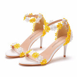 Cm With Light Mouth Fine Heel Sandals Bead Size Summer Sandals Wedding Dress High Heel