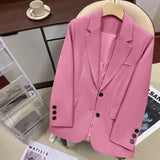 Zingj Small Suit Jacket Female Small 2024 Spring And Autumn New Korean Version Of Loose Suit Design Sense