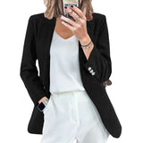 Zingj And Winter New Corduroy Cardigan Temperament Slim Solid Color Leisure Professional Small Suit Jacket-Outfit