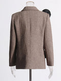 French Retro Style Double Buckle Small Suit 2025 New Handmade Three-Dimensional Flowers High-Grade Hair Blazer Suit