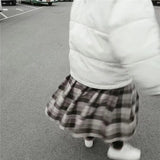 Plaid Women Pleated Skirts 2020 Japanese Style Autumn Long Girls Skirt Female Korean Winter Warm Thick Mujer Midi