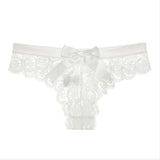 Sexy LaceThong Bow Panties Female Floral Lace Women Panties Breathable Briefs Ladies Low Waist Transparent