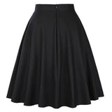 Dot 50s Vintage Woman Tunic Skirt High Waist Pleated Midi Retro Clothing Summer Audrey Hepburn Chic Swing Beach