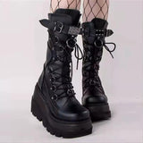 And Knight Boots 2025 New Large-Size Punk Style Handsome Mid-Sleest Boots