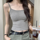 Color Sexy Suspenders Vest Girls Summer 2024 New Slim, Slim, Spicy Girls Wear Short Tops With Inner