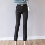 Women 2019 New Ankle-length Capris Female Leggings Pantalon Femme Workwear Slim High Waist Elastic Casual Woman