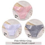 3PCS/Set Women's Panties Cotton Brazilian Underwear Women Sexy V Waist Women's Thong Female Underpants Intimate