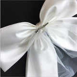 Korean style Wedding Veil Short Tulle Cover Face Bridal Veils Ivory Bow Bride Veils Wedding