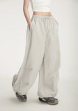Zingj Wide-Leg Sweatpants Elastic Waist Logo Loose Versatile Air Pants Parachute Paratroop Cargo