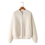 Pilot Jacket Coat Type Hoodie Loose High Waist Velvet Cloth Pants