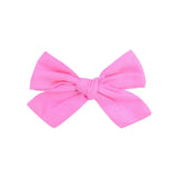 Flower Cotton Hair Bows With Clip For Baby Girls Plaid Boutique Hair Clips Hairgrip Barrettes Headwear Hair