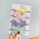 Soft Nylon Baby Girl Headband Bowknot Newborn Headbands Elastic Hair Bands Infant Turban Headwear Kids Hair