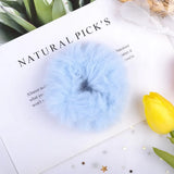 New Winter Plush Scrunchies Women Girls Imitation Mink Elastic Hair Rubber Bands Accessories Tie Hair Ring Holder