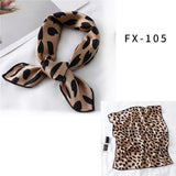 Square Silk Scarf Women Fashion Print Small Neck Scarfs Office Lady Hair Band Foulard Hand Kerchief Female Bandana