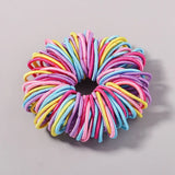 100Pcs/lot Hair Bands Girls Candy Color Elastic Rubber Band Hair Bands Child Baby Headband Scrunchie Kids Hair