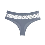 New Women's Underwear Panties Sexy High Elastic Thong Middle-waist Hollow Out Breathable Comfortable Fashion