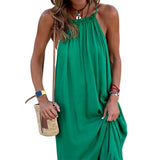 Spot Spring / Summer 2025 New Women's Fashion Sleeveless Neck Long Beach