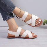 Zingj Style Flat Bottom Open Toe Sandals Female Summer New Comfortable Wear Casual Versatile Plus Size Women's