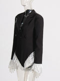 Sexy Jumpsuit 2025 New V Collar Lace Splicing High-End Suit Jumpsuit