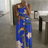 Print Jumpsuit Summer Wide Leg Pants Women Floral Sexy Beach Off Shoulder High Waist Jumpsuits Overalls Bodysuit