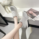 New Large Size Women's Shoes With Thick Glitter, Solid Color Cover, Breathable Feet, Light And High