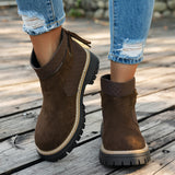36 To 43 Autumn And Winter Is Beautiful With Coarse And Velvet Side Zipper Fashion