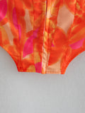 Summer Women's Print Corset Short Vest Tie Knot