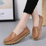 Women Flats Ballet Shoes Woman Cut Out Leather Breathable Moccasins Women Boat Shoes Ballerina Ladies Casual