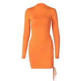 Women Autumn Winter Long Sleeve Hollow Out Bodycon Party Club Package Hip Mini Short Dress 2020 Fall Clothes