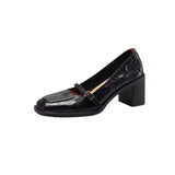 Autumn 2025, The New French Retro Wind Shallow Square Head Single Shoes Temperament High Heel With Mary Jane Women's