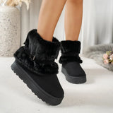 Autumn And Winter New Fashion Plus Velvet Wool Thick Middle-Capped Female Snow