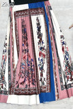 Dot Midi Skirts Women 2023 New Spring Casual Female Print Pleated Party Beach Skirt Elegant