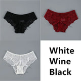 Sexy Women Lace Panties Underwear Seamless Transparent Panties Thongs Low Waist Hollow Briefs Solid Female Panty