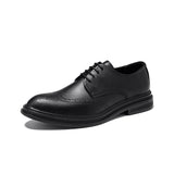 Zingj Shoes Men Korean Edition Fashion Business Dress British Suit Wedding Black Casual Shoes