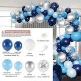Silver Macaron Birthday Balloon Garland Arch Kit Party Foil Metal Balon Weding Baby Shower Birthday Party Decor Kids