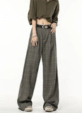 Academia Wide Leg Plaid