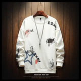 Men Sports Shirt Loose Hip-Hop Street Fashion Men Personality Patchwork Letter Print Casual Shirt Without