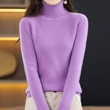 Zingj Autumn Winter New Turtleneck Sweater Set Slim Thin Close-Fitting Knit Bottom With Coat Money-Outfit