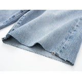 Blue Denim Shorts Women Mid-Rise Bermuda Shorts Woman Fashion Frayed Women's Jeans Shorts Casual Streetwear Summer