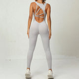 Zingj Jumpsuit Women's Integrated Yoga Sleeveless Fitness Suit Running Sportswear Stretch Tight-Outfit