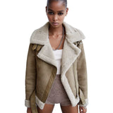 Women's Clothing 2025 New Large-Clip Women's Style Thick Locomotive Leather Fur