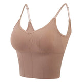 Open Back Tank Top Brassiere Comfortable Seamless Women Bra Wirefree Underwear Padded Lingerie Sexy Backless