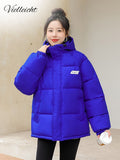 Winter Jacket Women Parkas Thicken Warm Coat Women's Hooded Jackets Solid Color Short Parka Coat Women New