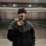 Stitched Knitted Jersey Jacket Oversize Winter 2025 New Trend Design For Couples