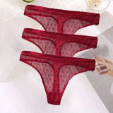 G-String Sexy Mesh Transparent Lace Panties Women Underwear Pantys Low-Waist Female Underpants Perspective Briefs