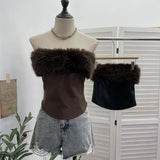 Eager Heavy-Working Transduce Mesh Lace Spliced Ribbon Ribbon Strap Chest Pad Tector Blouse