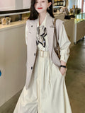 Summer New Women One Piece Fashion Elegant Long Sleeve Casual Midi Shirt Dresses Female Spring Clothes